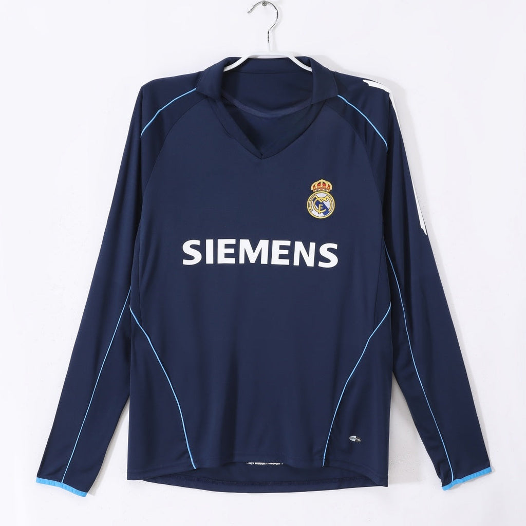 Real Madrid 2005-2006 Away Long Sleeve Retro Jersey