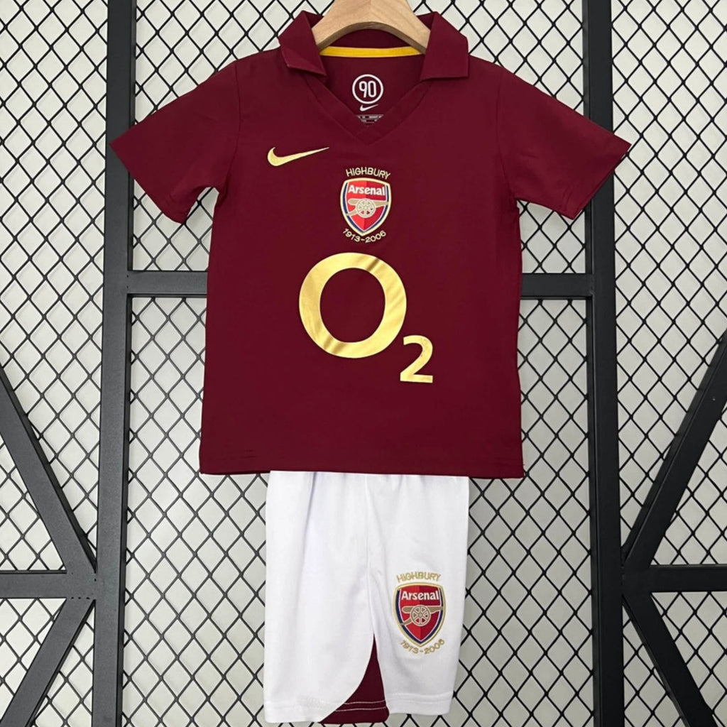 Arsenal 2005-2006 Home Retro Kids Kit