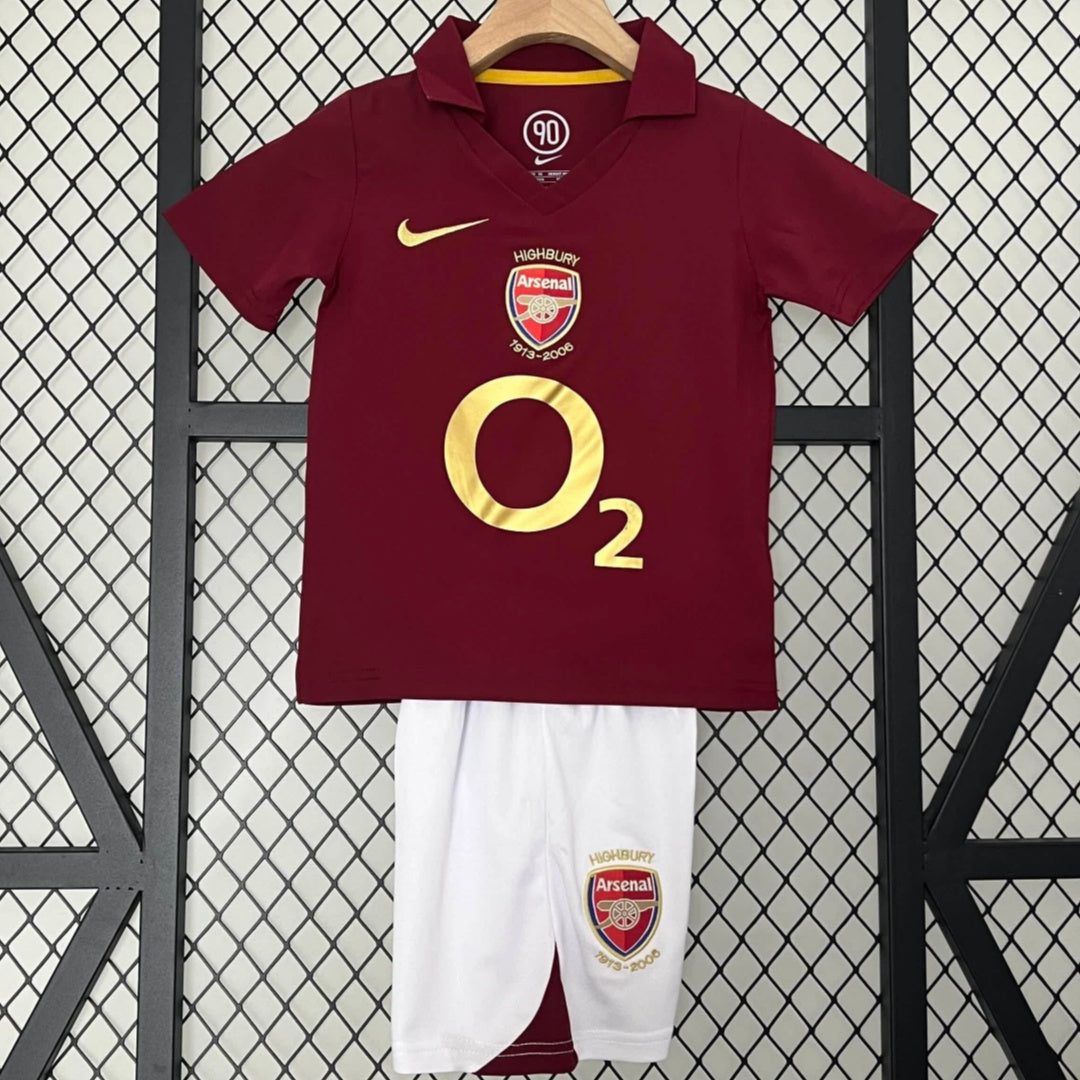 Arsenal 2005-2006 Home Retro Kids Kit