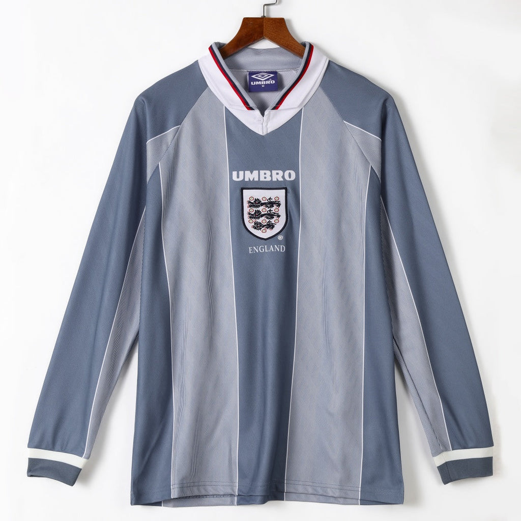 England 1996 Away Retro Long Sleeve Jersey