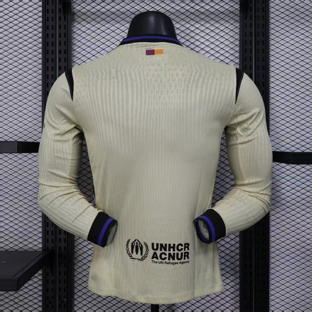 Barcelona 24/25 Away Player Long Sleeve Jersey