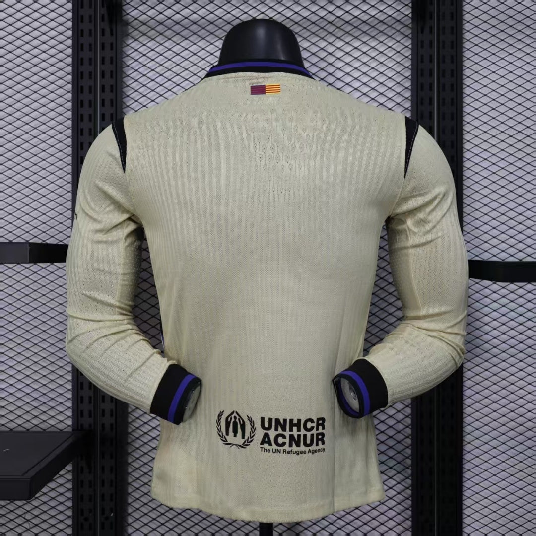 Barcelona 24/25 Away Player Long Sleeve Jersey