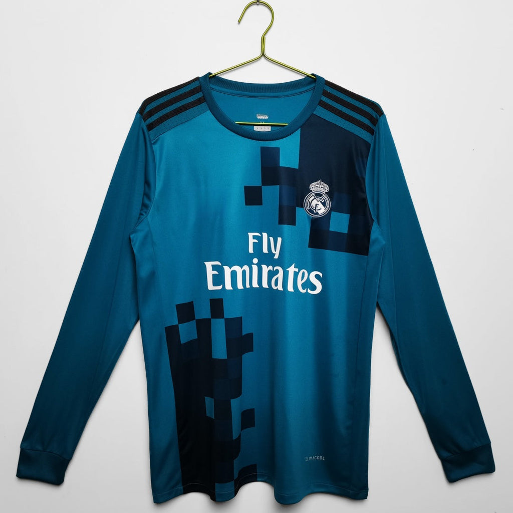 Real Madrid 2017-20018 Third Long Sleeve Retro Jersey