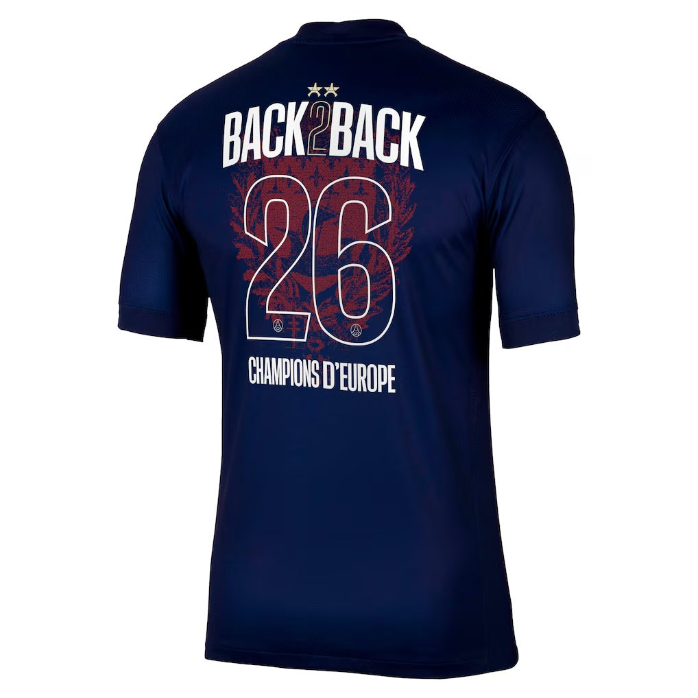 PSG 25/26 Home Champions -fan Version (⭐⭐) back2 back -26 Jersey
