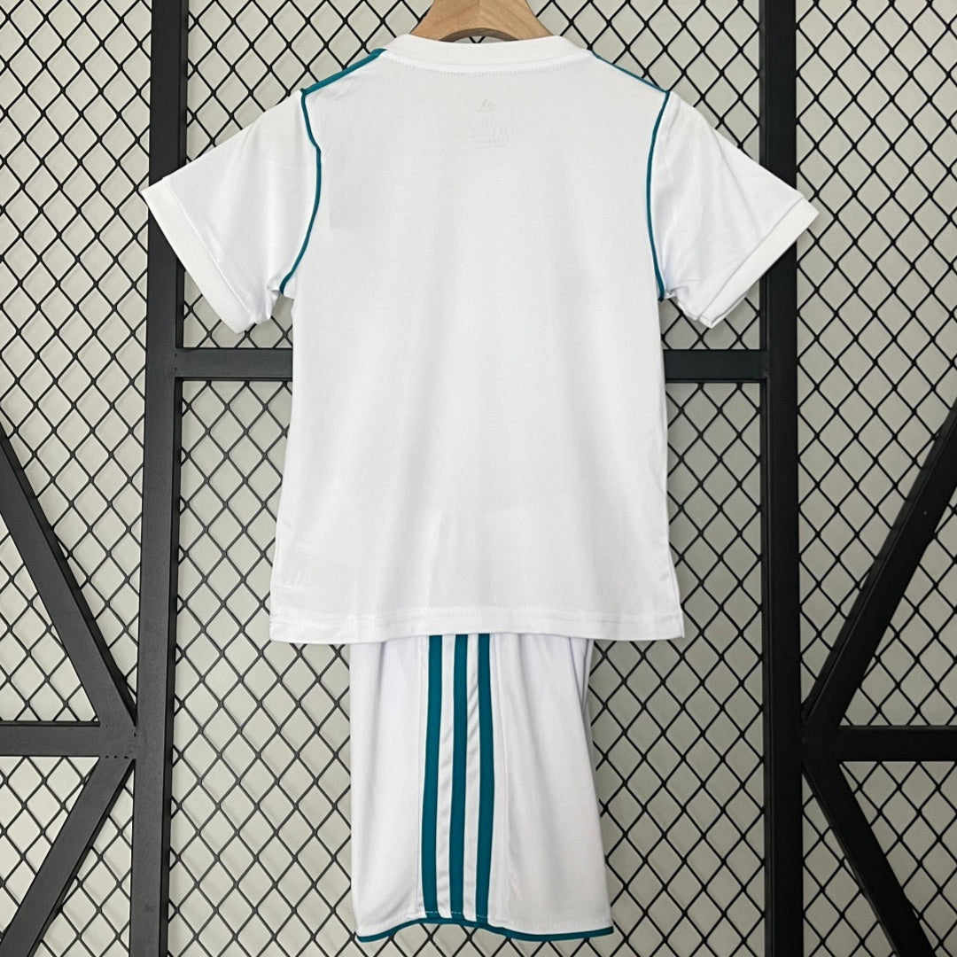 Real Madrid 2017-2018 Home Retro Kids Kit