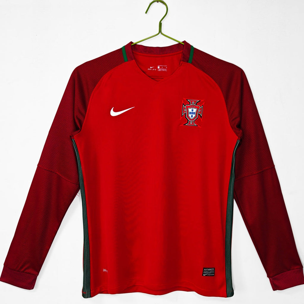 Portugal 2016 Home Retro Long Sleeve Jersey