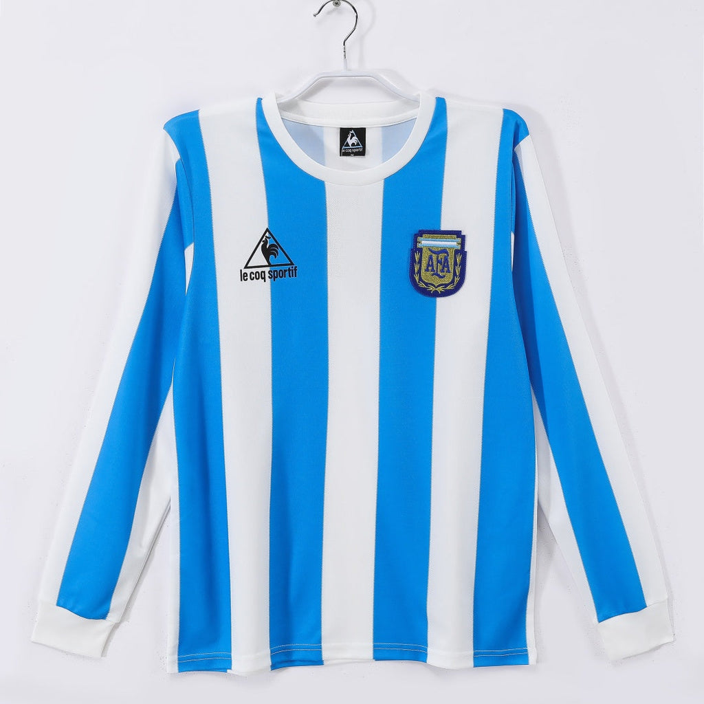 Argentina 1986 Home Retro Long Sleeve Jersey
