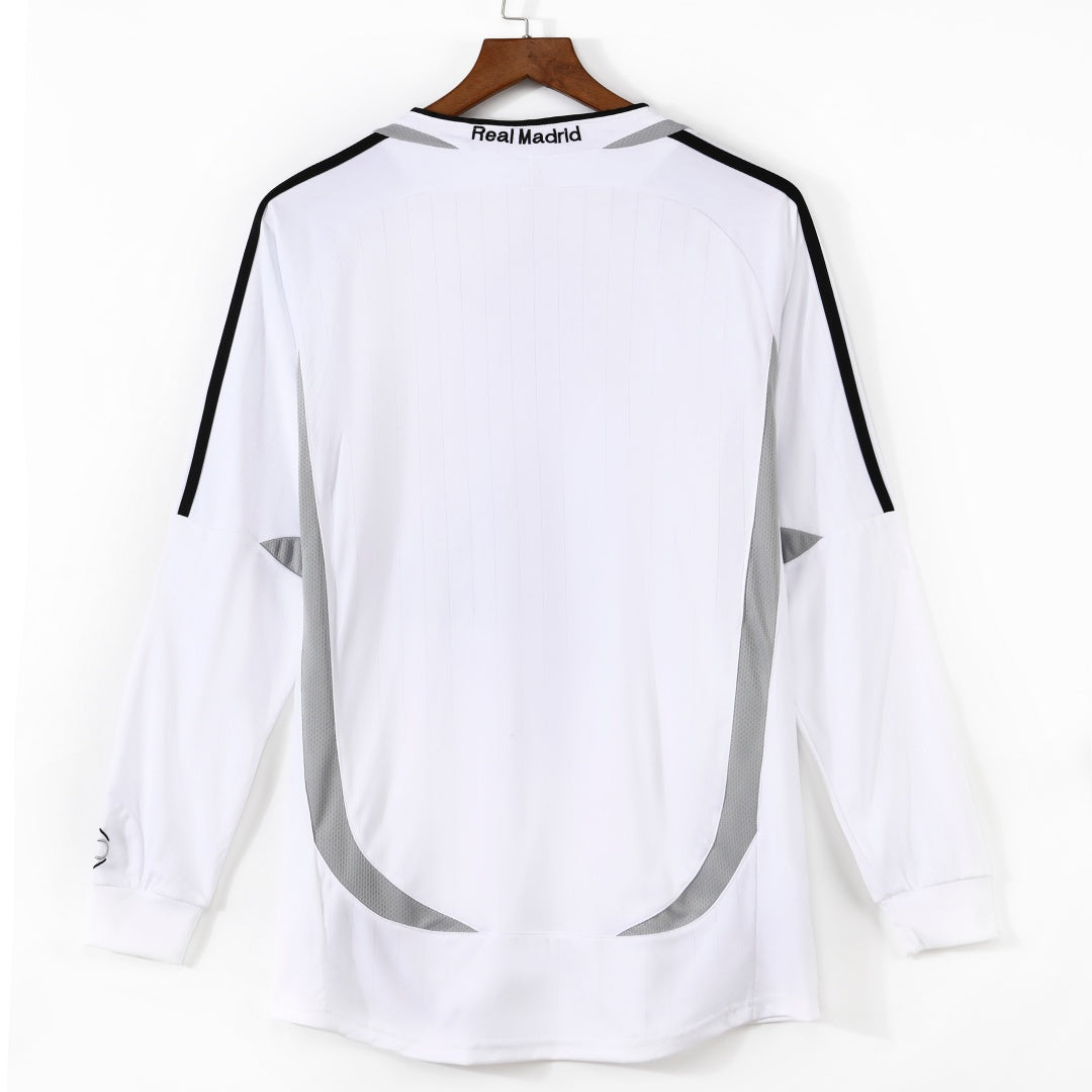 Real Madrid 2006-2007 Home Retro Long Sleeve Jersey