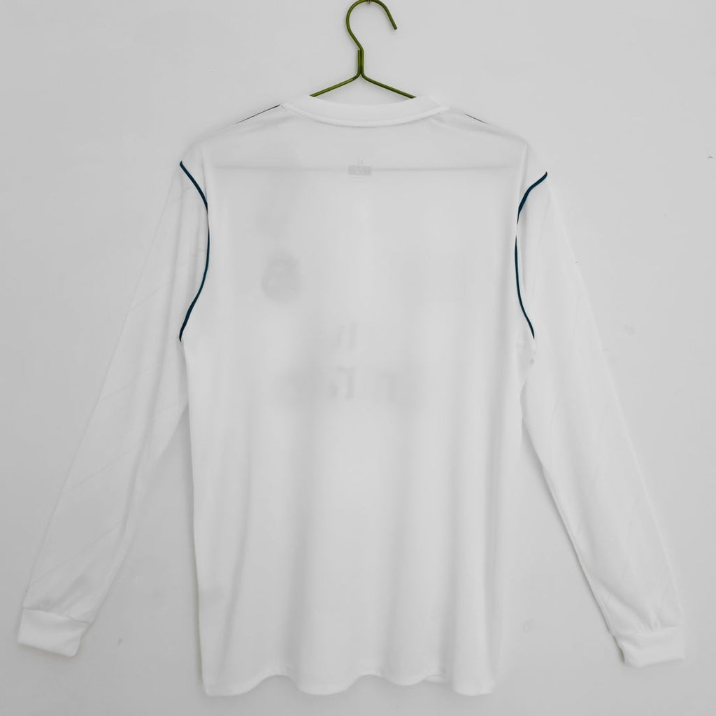 Real Madrid 2017-2018 Home Long Sleeve Retro Jersey
