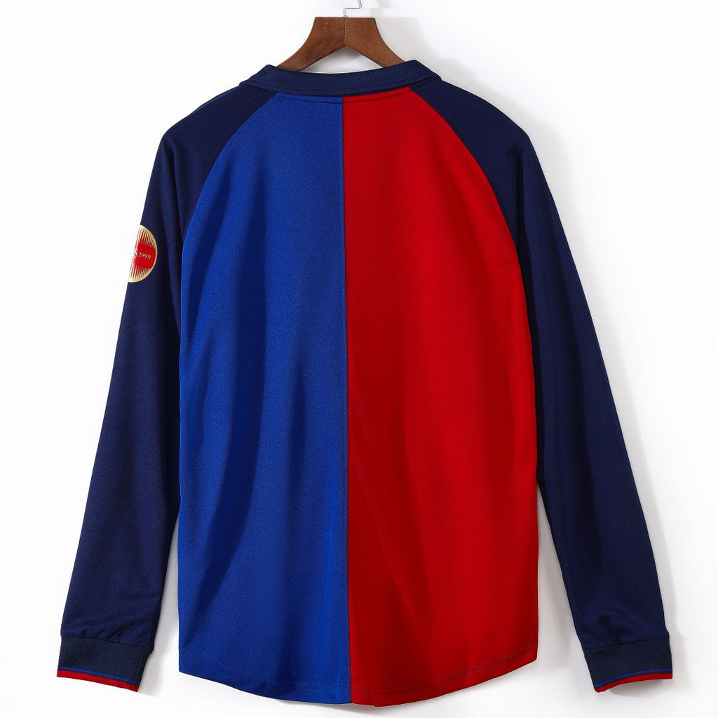 Barcelona 1999-2000 Home Retro Long Sleeve Jersey