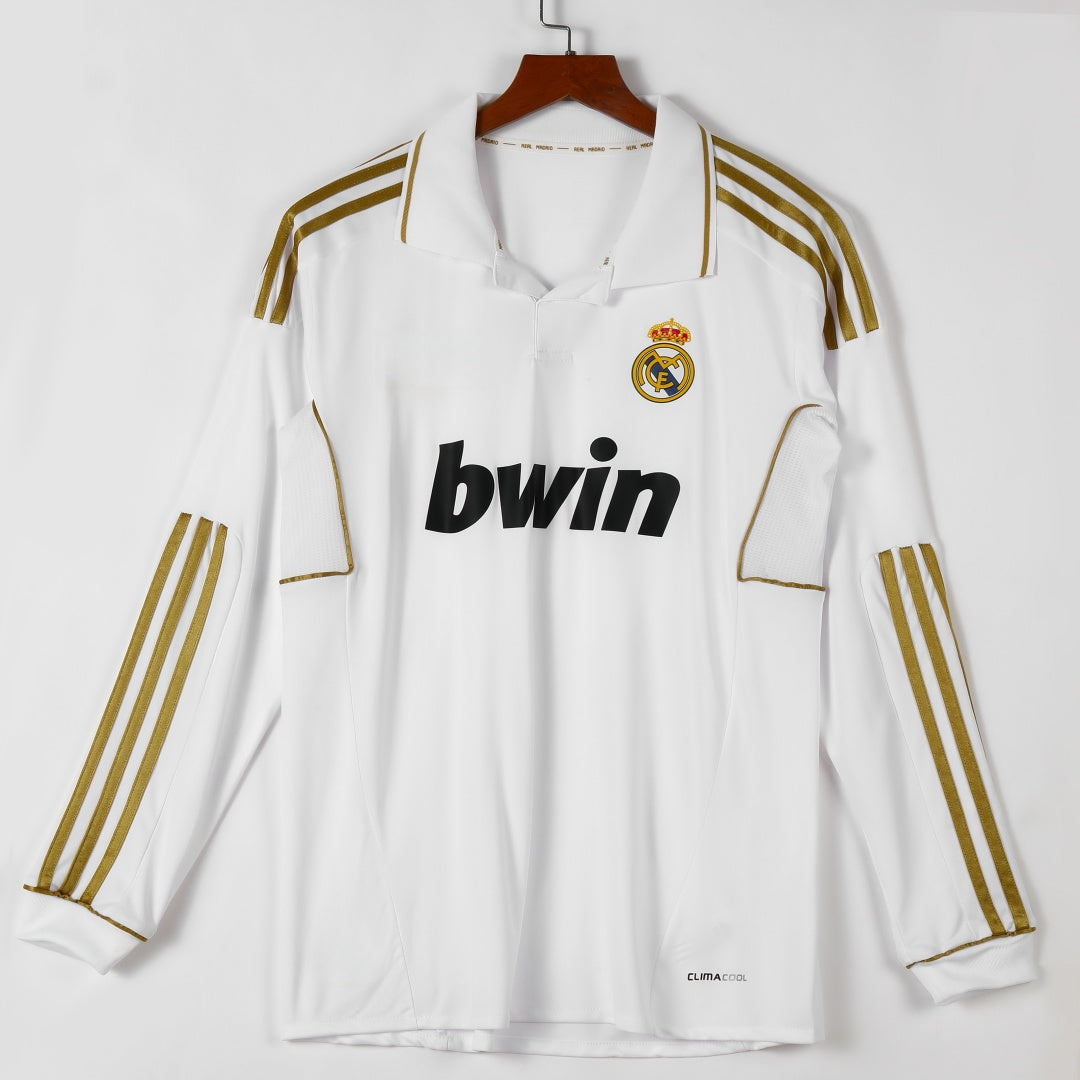 Real Madrid 2011-2012 Home Long Sleeve Retro Jersey