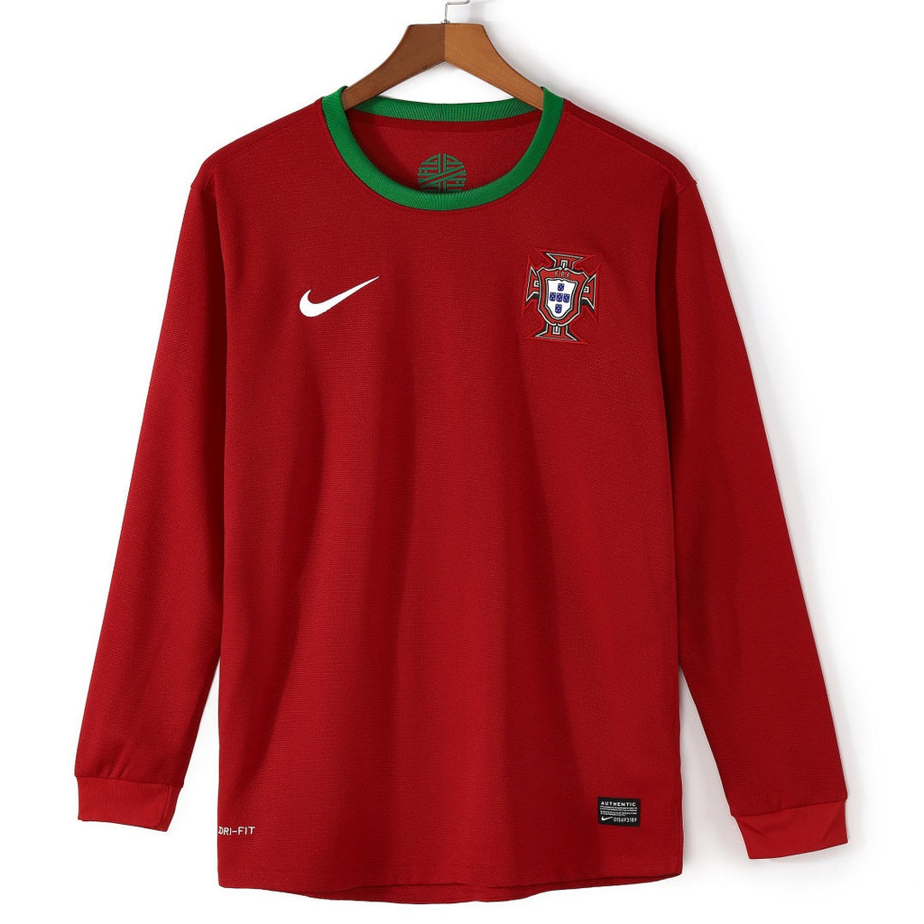 Portugal 2012 Home Retro Long Sleeve Jersey