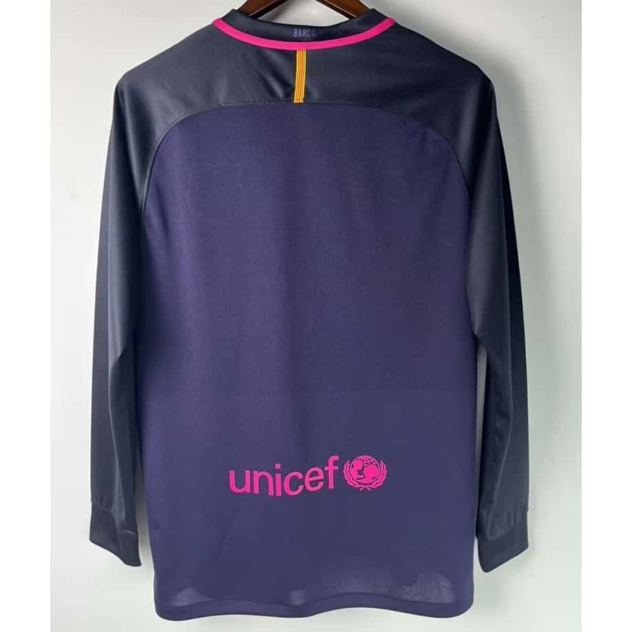 FC Barcelona 2016-2017 Away Retro Long Sleeve Jersey