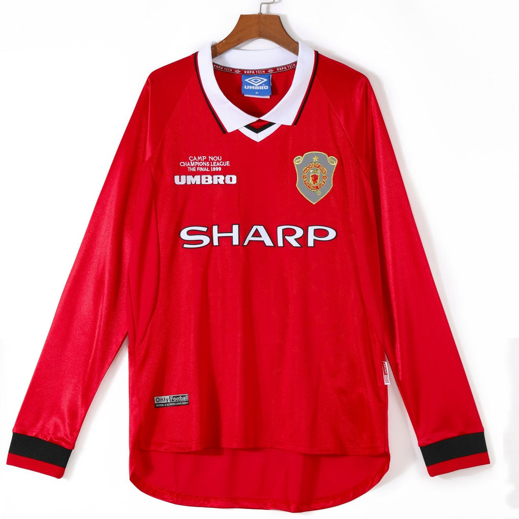Manchester United 1999-2000 Home Retro Long Sleeve Jersey