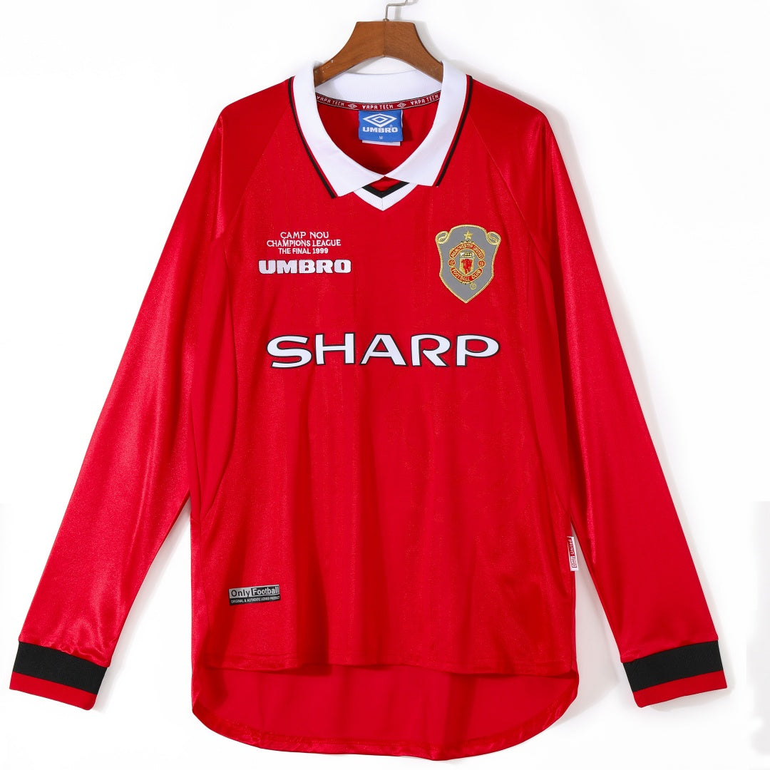 Manchester United 1999-2000 Home Retro Long Sleeve Jersey