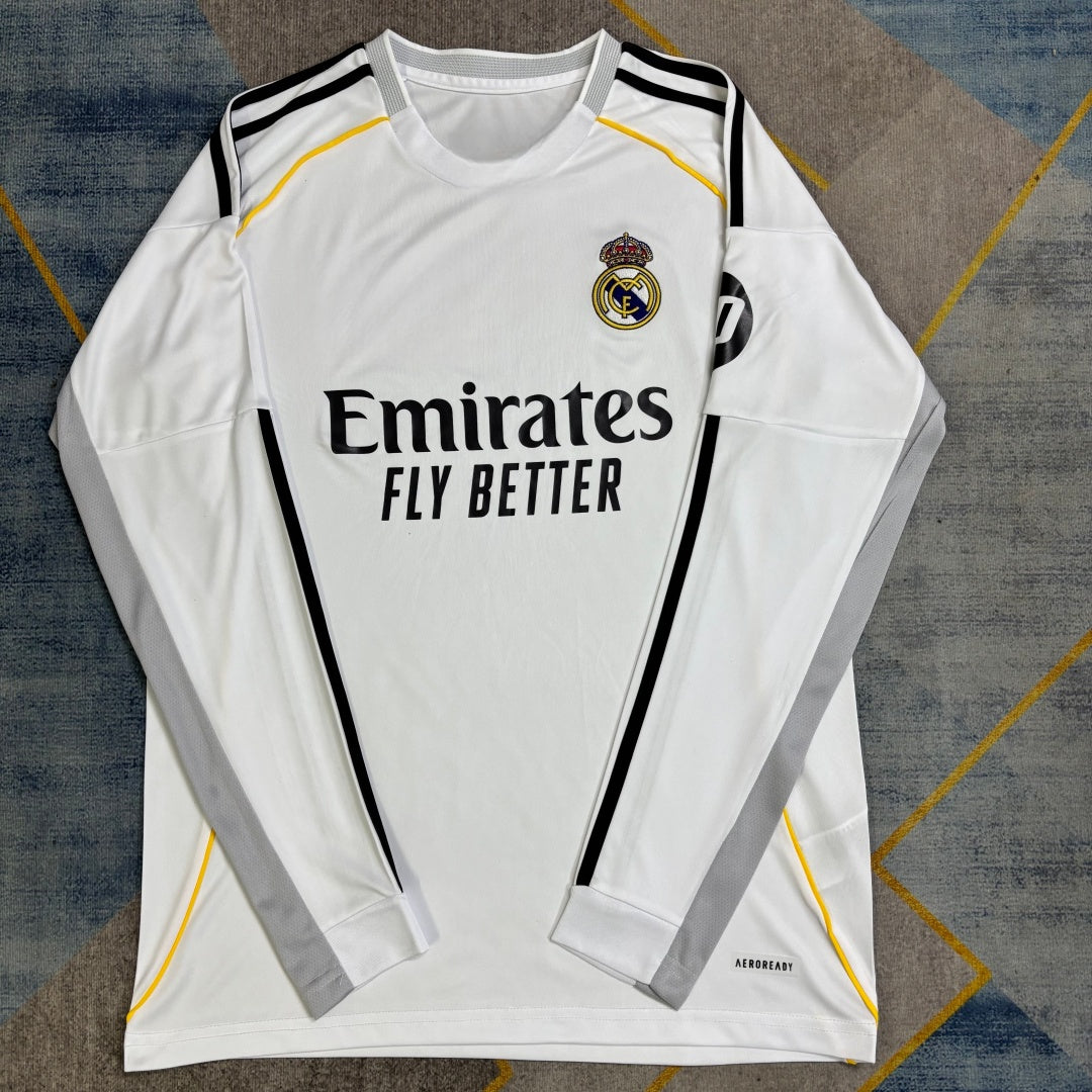 Real Madrid 25/26 Home Long Sleeve Jersey