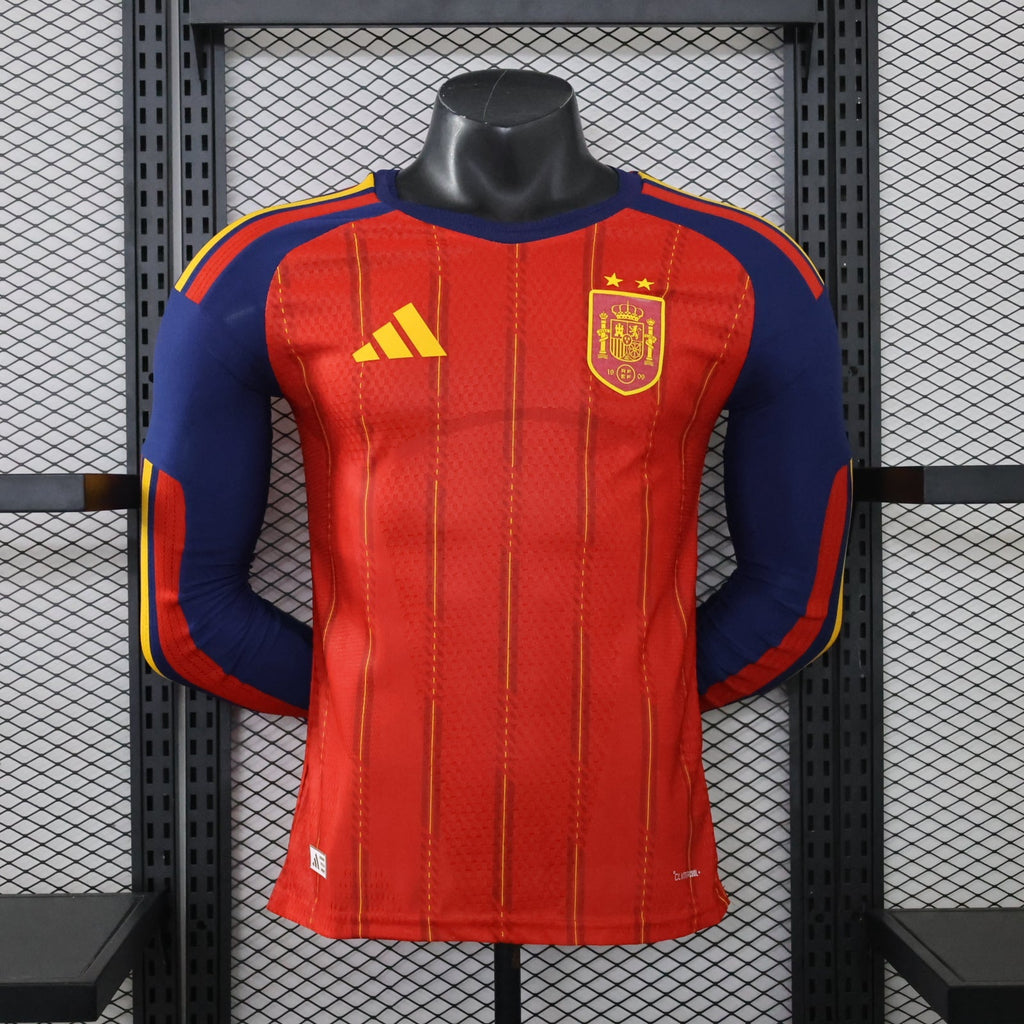 Spain 25/26 Home Player Long Sleeve Jersey