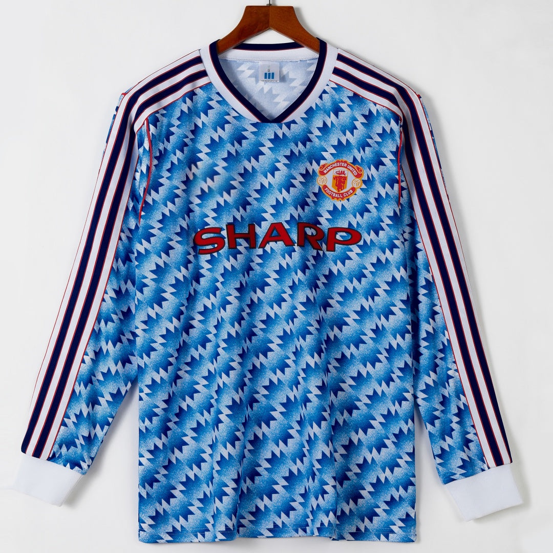 Manchester United 1990-1992 Away Retro Long Sleeve Jersey