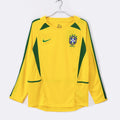 Brazil 2002 Home Retro Long Sleeve Jersey