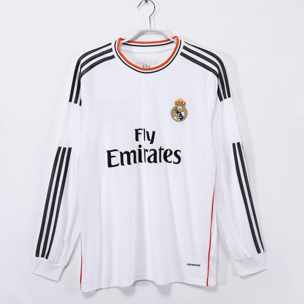 Real Madrid 2013-2014 Home Long Sleeve Retro Jersey