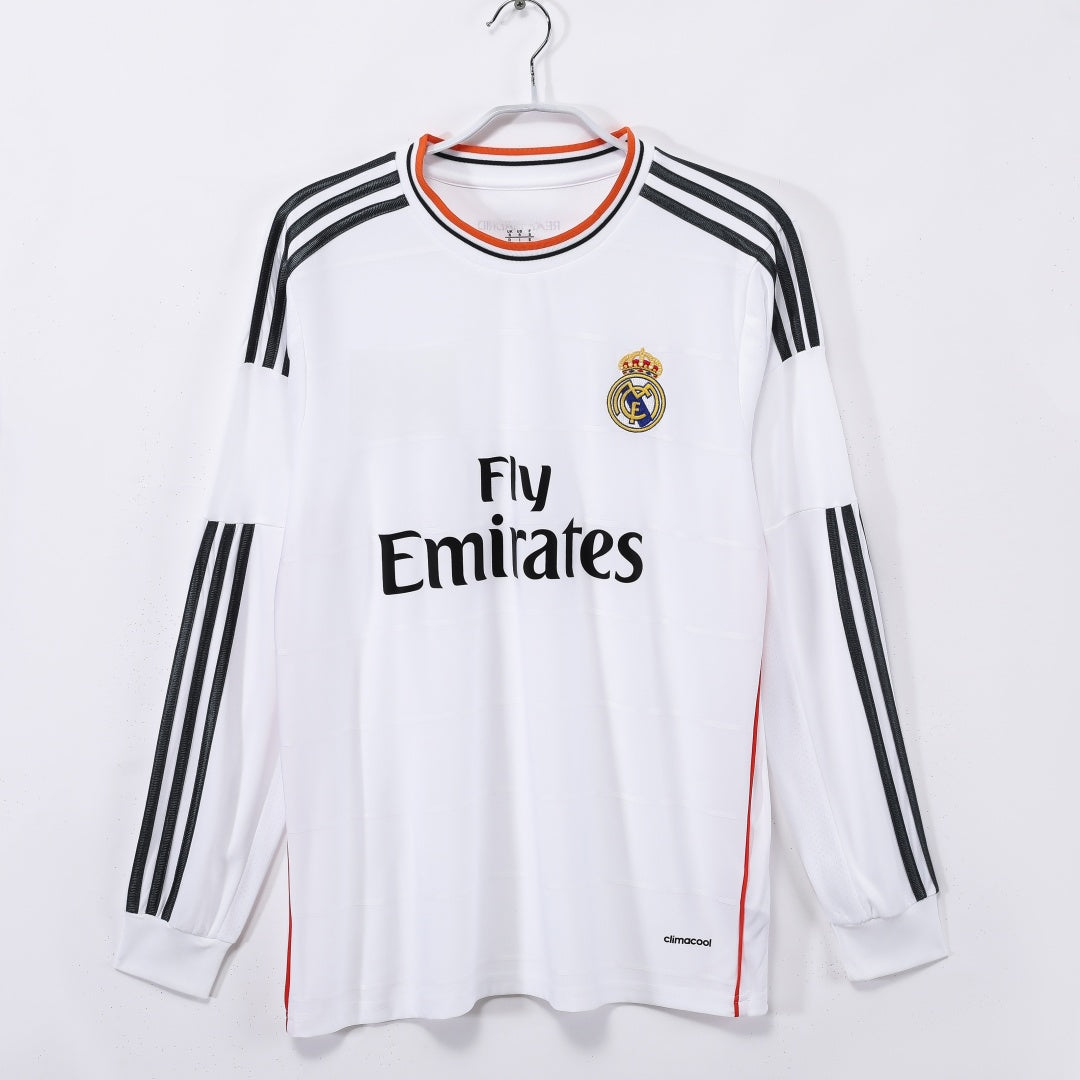 Real Madrid 2013-2014 Home Long Sleeve Retro Jersey