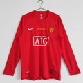 Manchester United 2007-2008 Home Retro Long Sleeve Jersey