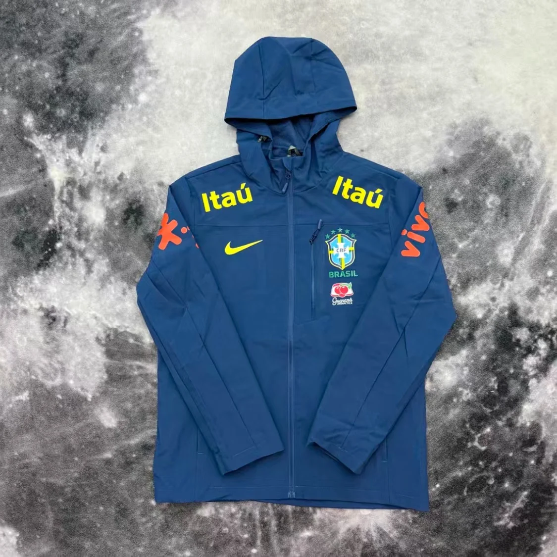 Reversible Windbreaker Jacket Brazil Blue