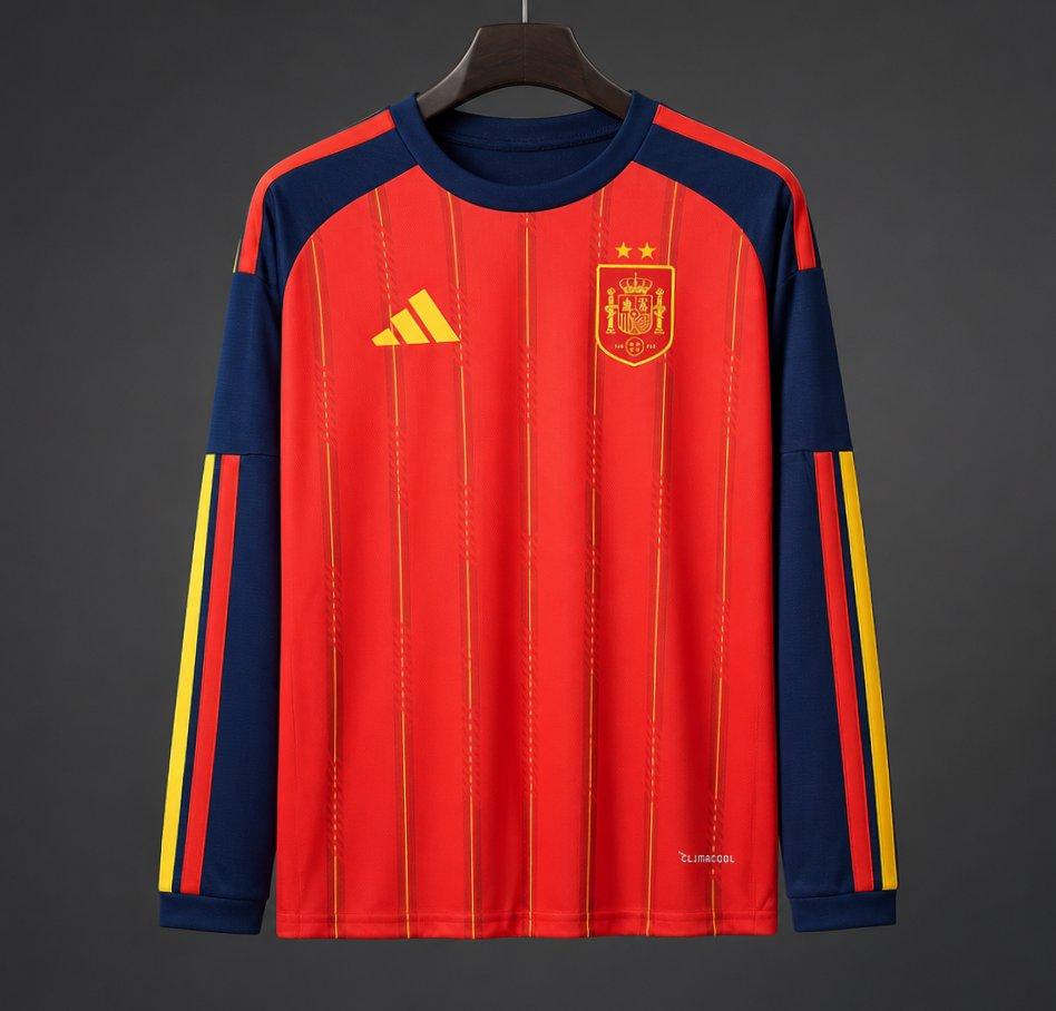 Spain 25/26 Home Long Sleeve Jersey