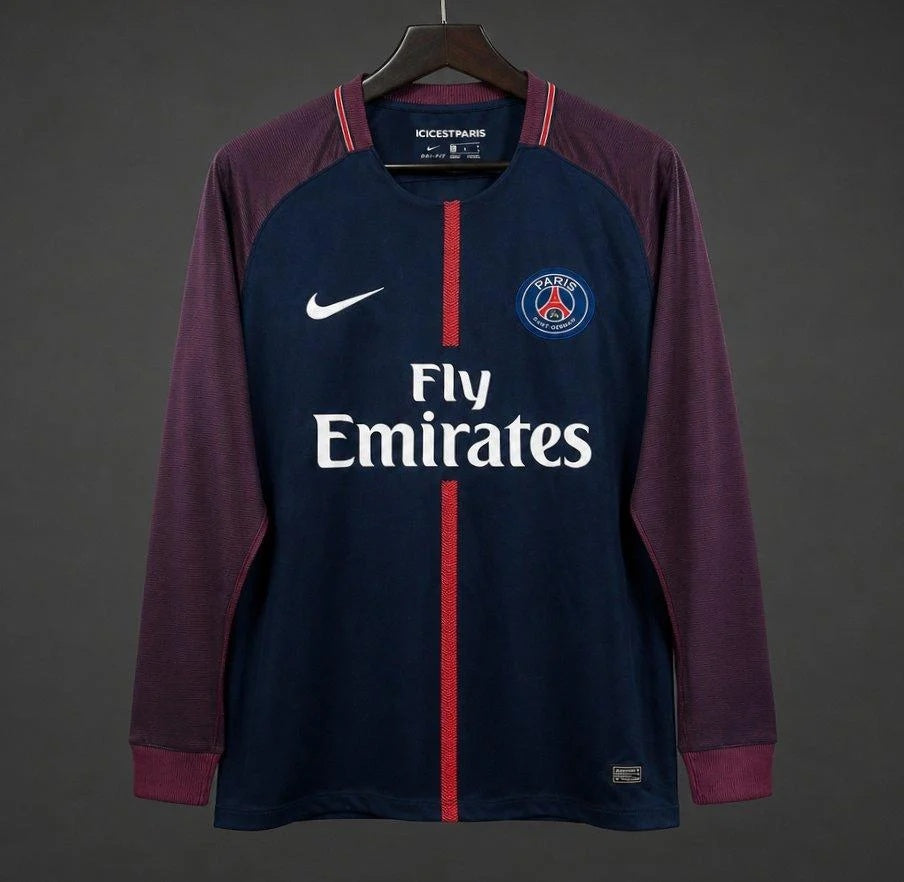 PSG 2017-2018 Home Retro Long Sleeve Jersey