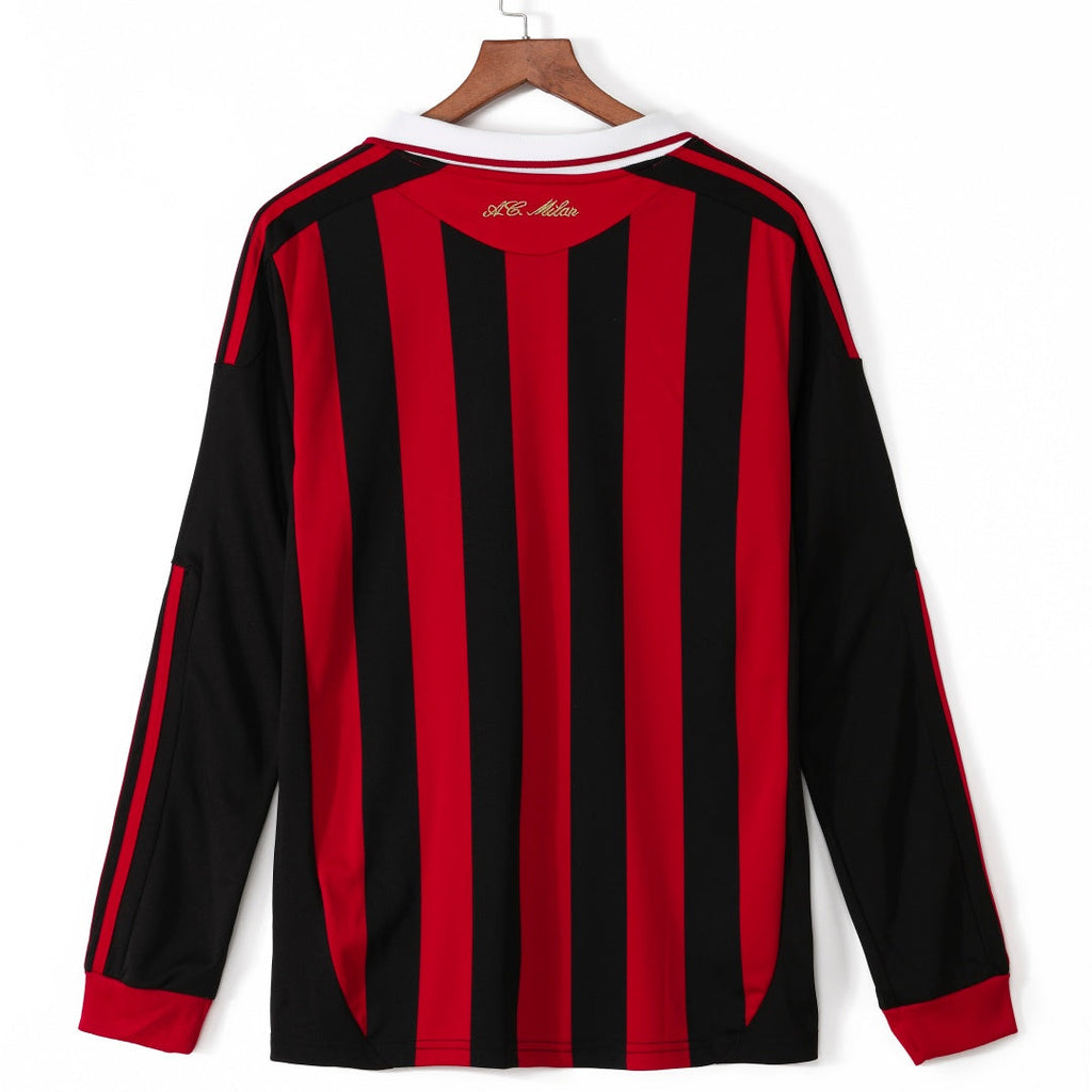 AC Milan 2009-2010 Home Long Sleeve Retro Jersey