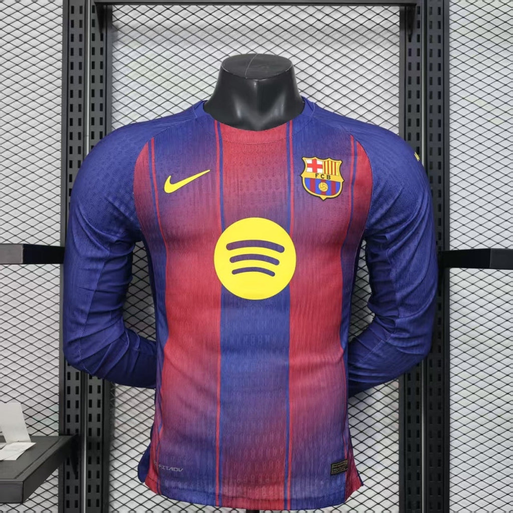 Barcelona 25/26 Home Player Long Sleeve Jersey