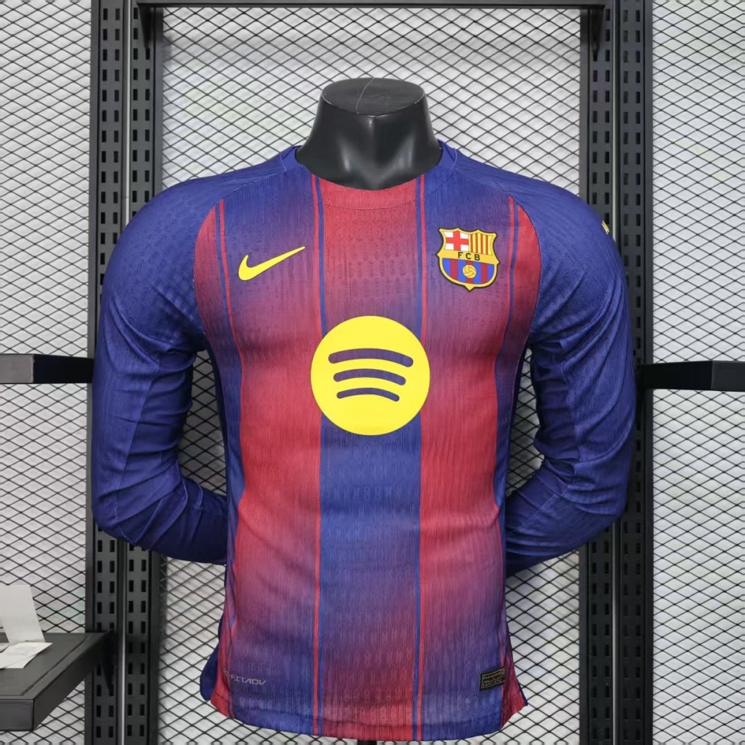 Barcelona 25/26 Home Player Long Sleeve Jersey