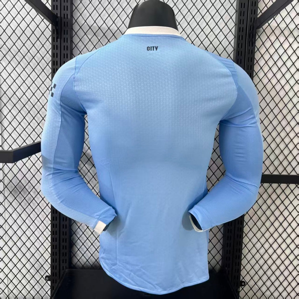 Manchester City 25/26 Home Player Long Sleeve Jersey