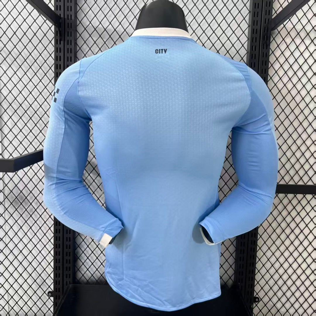 Manchester City 25/26 Home Player Long Sleeve Jersey