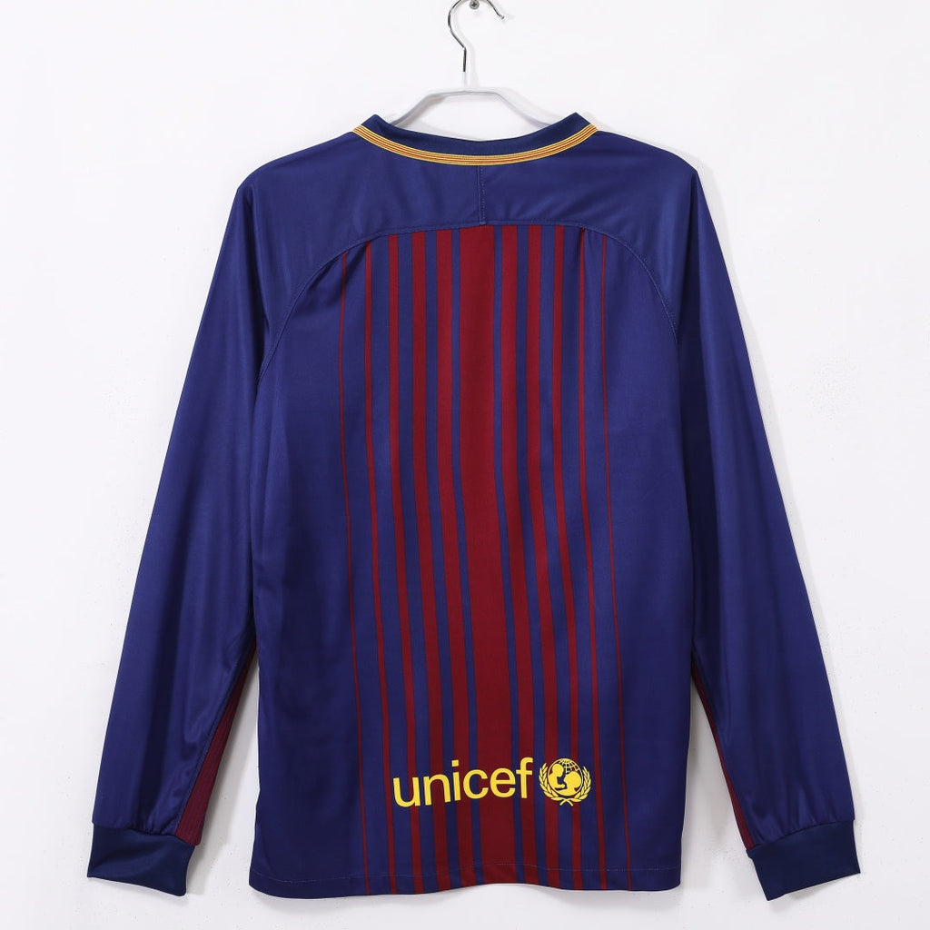 Barcelona 2017-2018 Home Retro Long Sleeve Jersey
