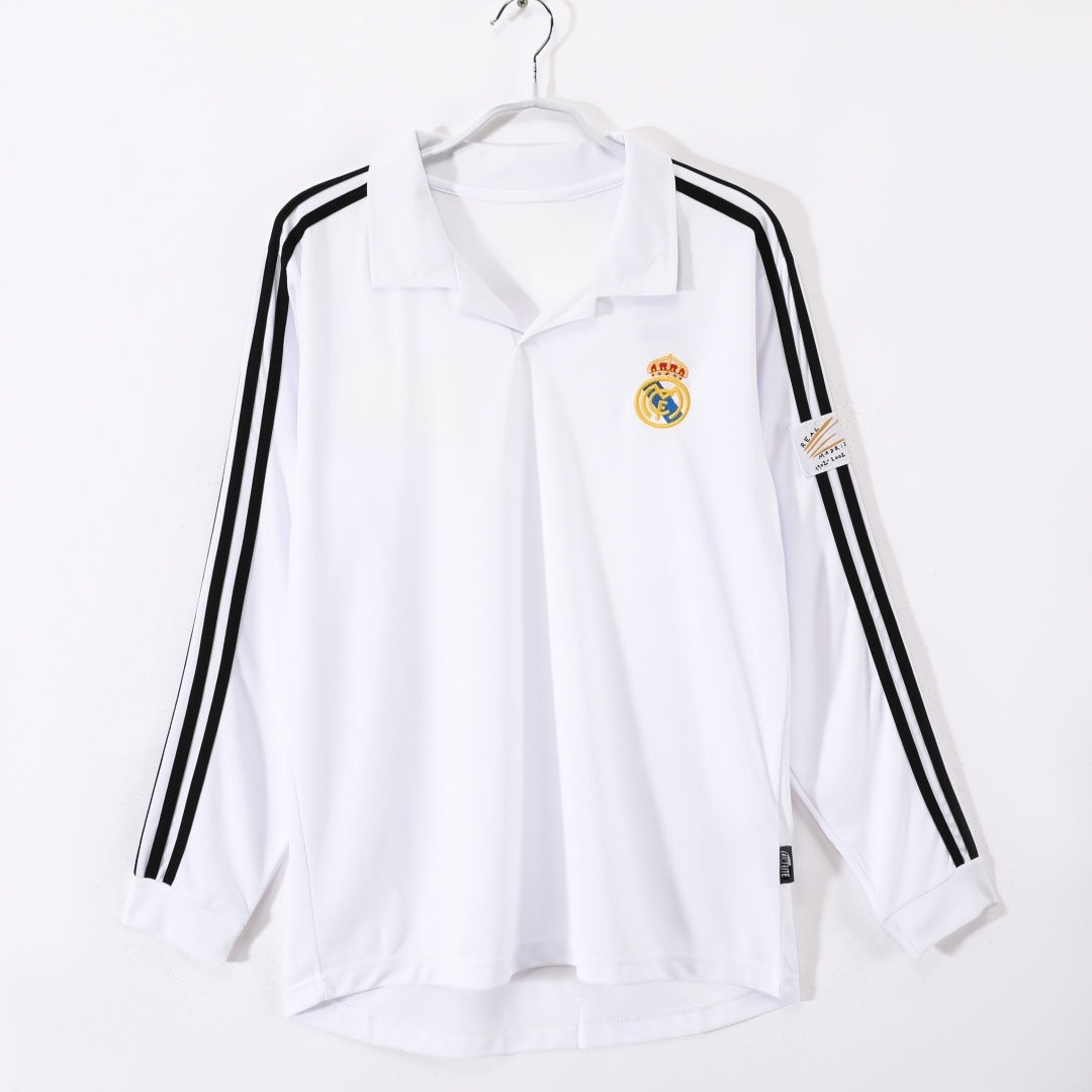 Real Madrid 2002-2003 Home Long Sleeve Retro Jersey