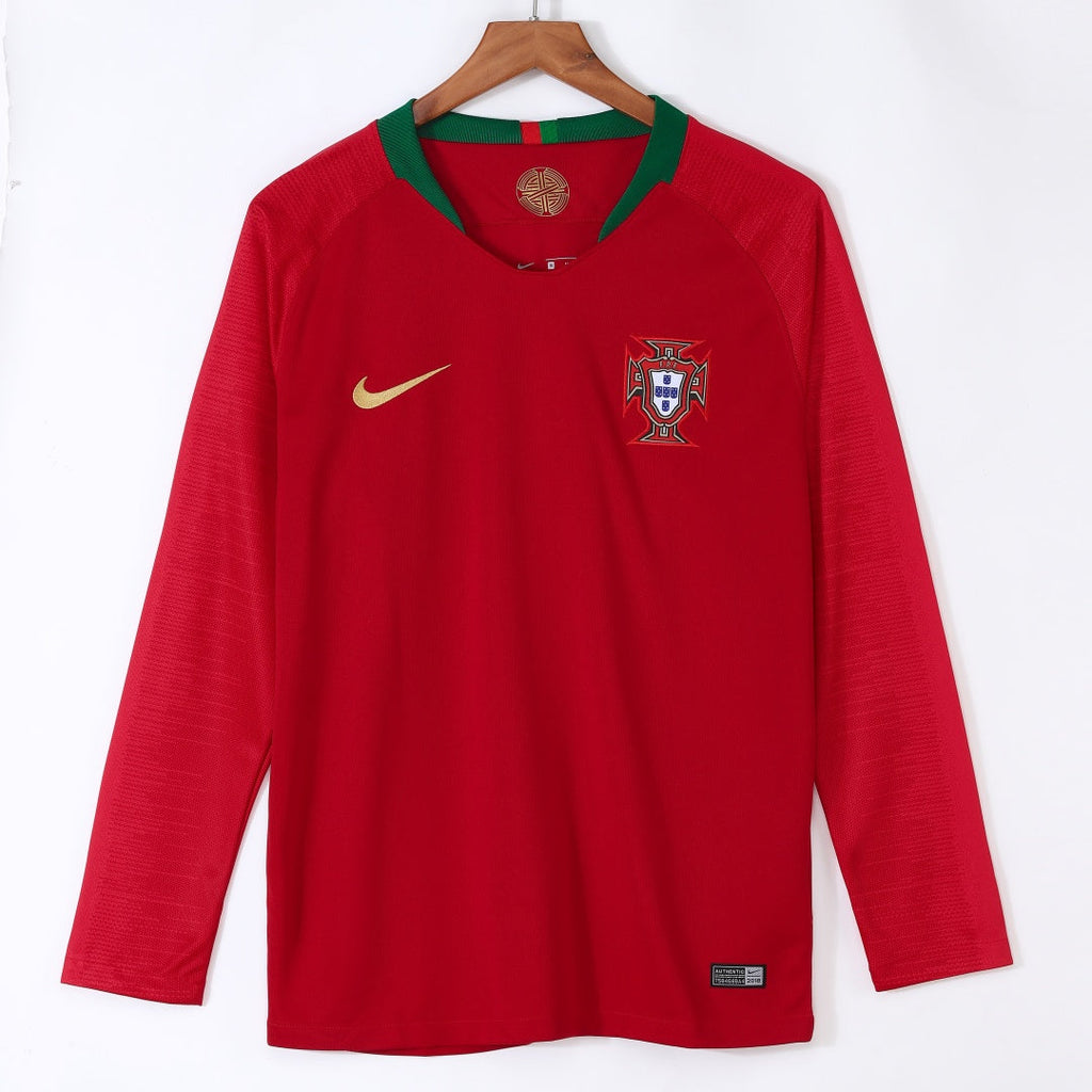 Portugal 2018 Home Retro Long Sleeve Jersey