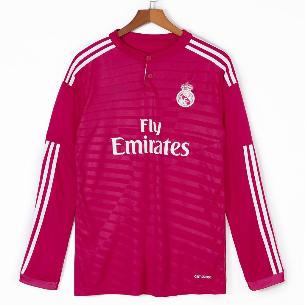 Real Madrid 2014-2015 Away Long Sleeve Retro Jersey