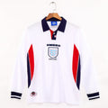 England 1998 Home Retro Long Sleeve Jersey