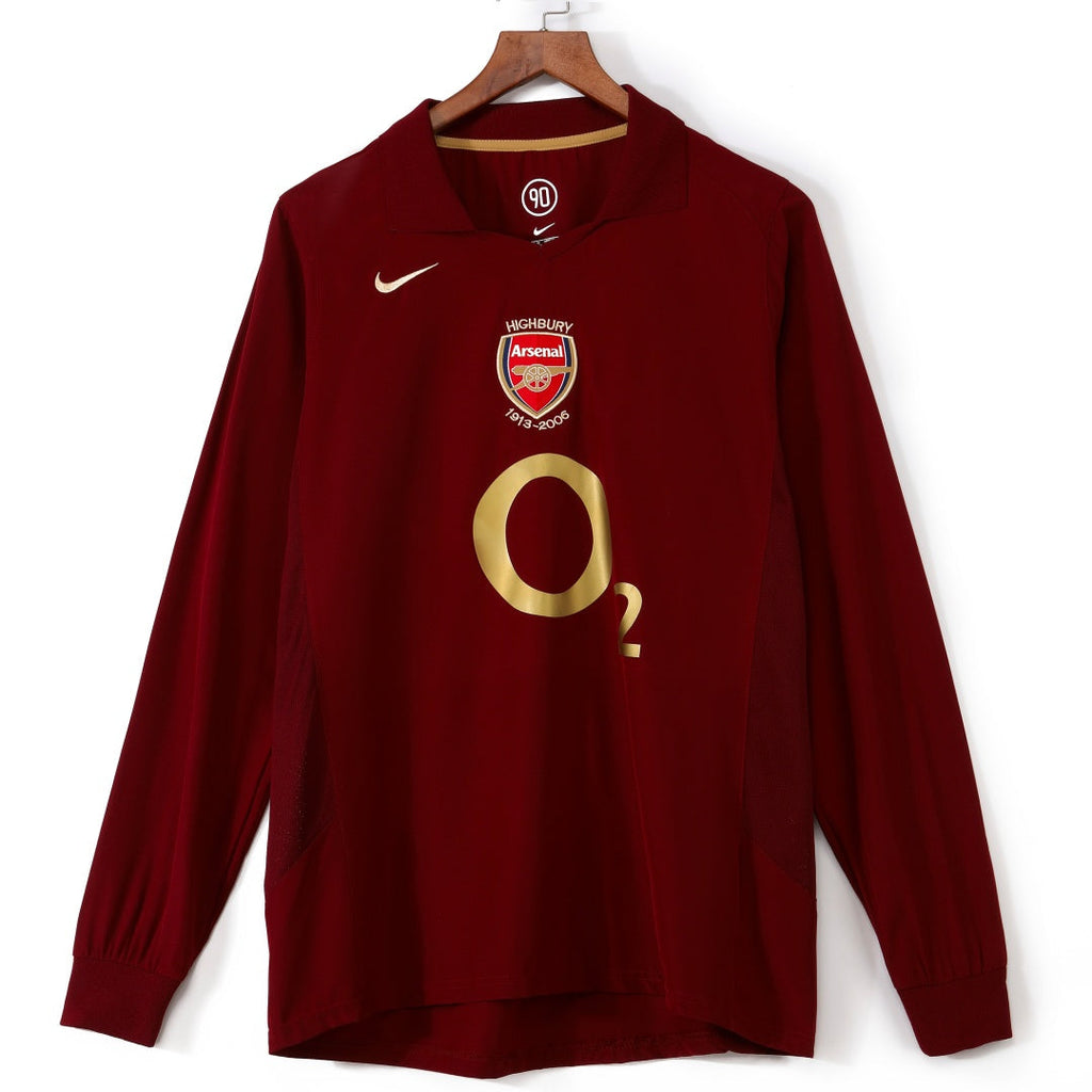 Arsenal 2005-2006 Home Retro Long Sleeve Jersey