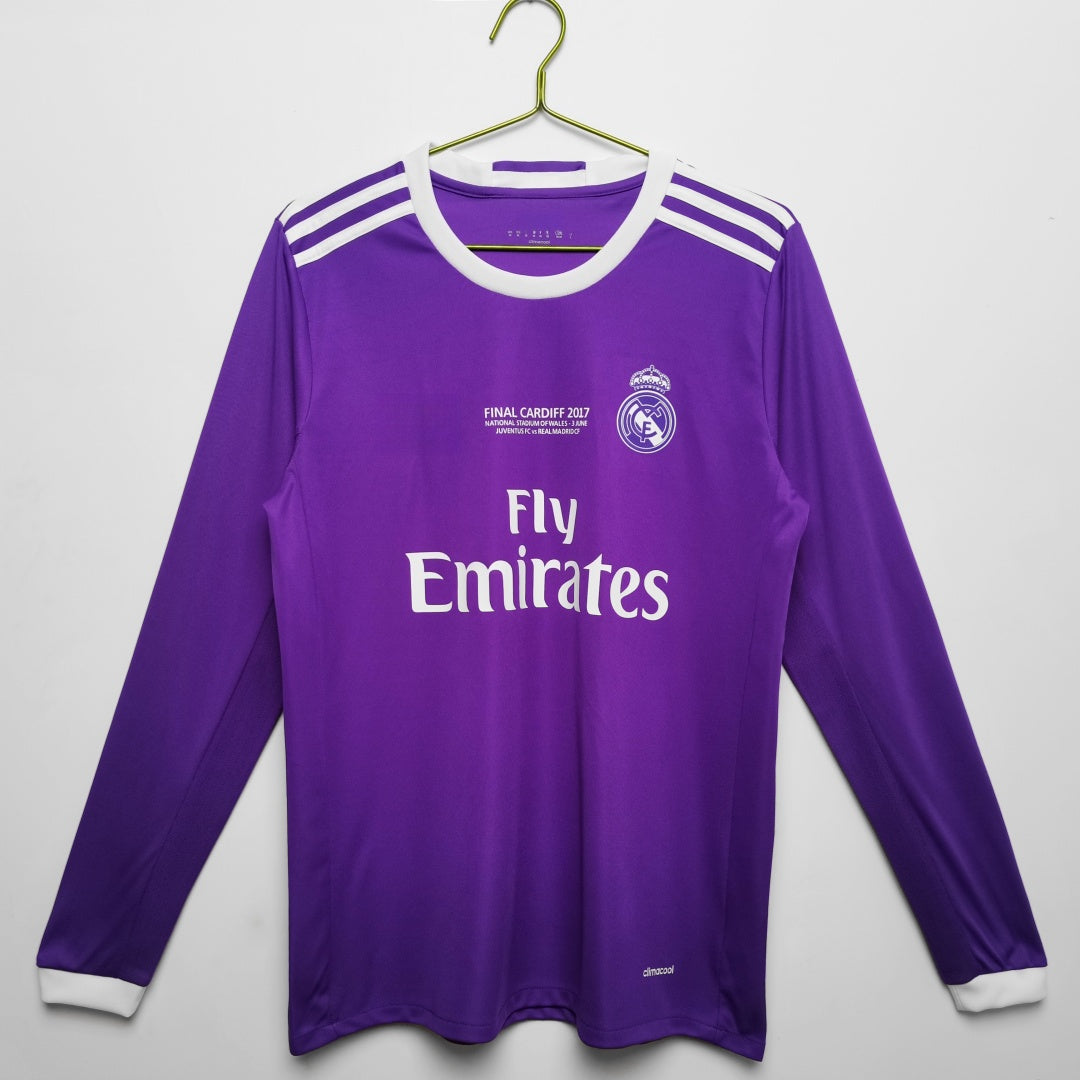 Real Madrid 2016-2017 Away Long Sleeve Retro Jersey