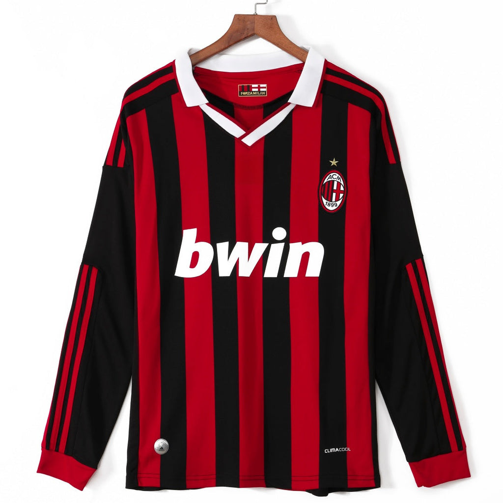 AC Milan 2009-2010 Home Long Sleeve Retro Jersey
