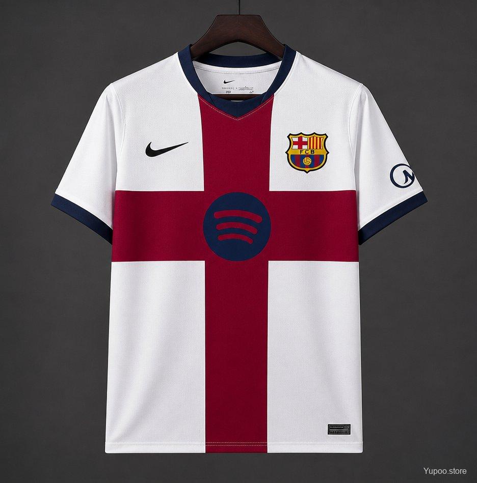 Barcelona 26/27 Fourth White&Red Jersey