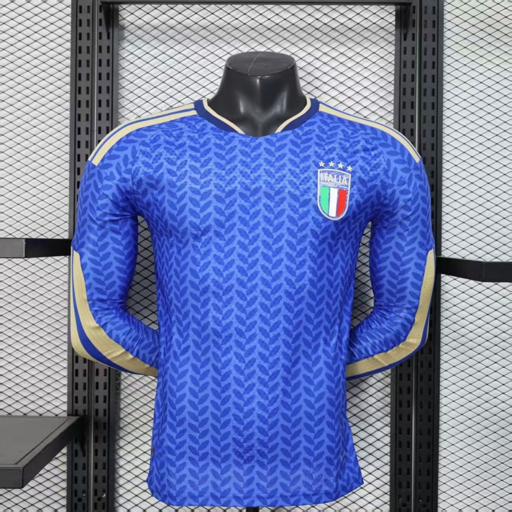 Italy 25/26 Home Player Long Sleeve Jersey
