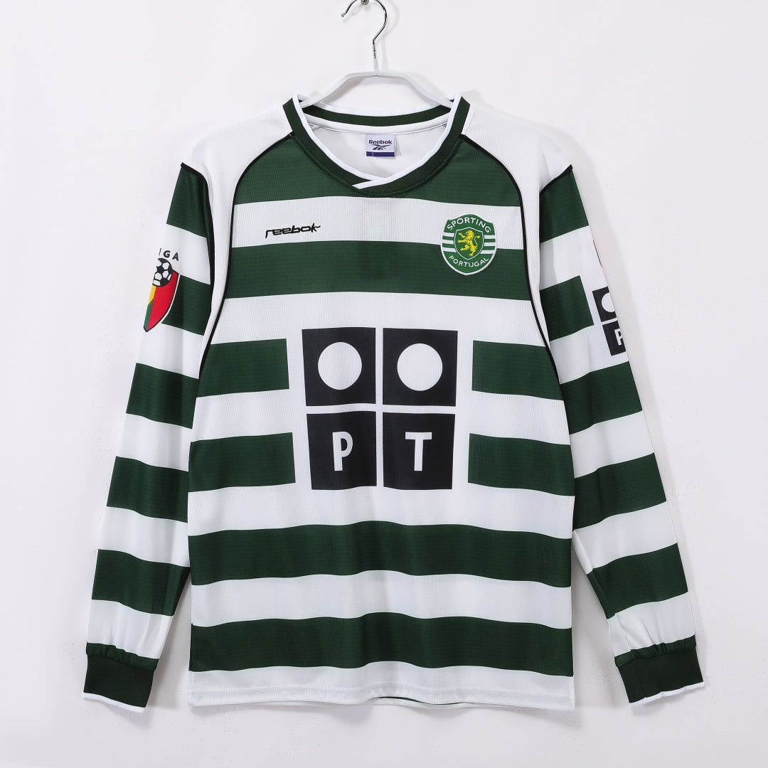 Sporting CP 2001-2003 Home Long Sleeve Retro Jersey