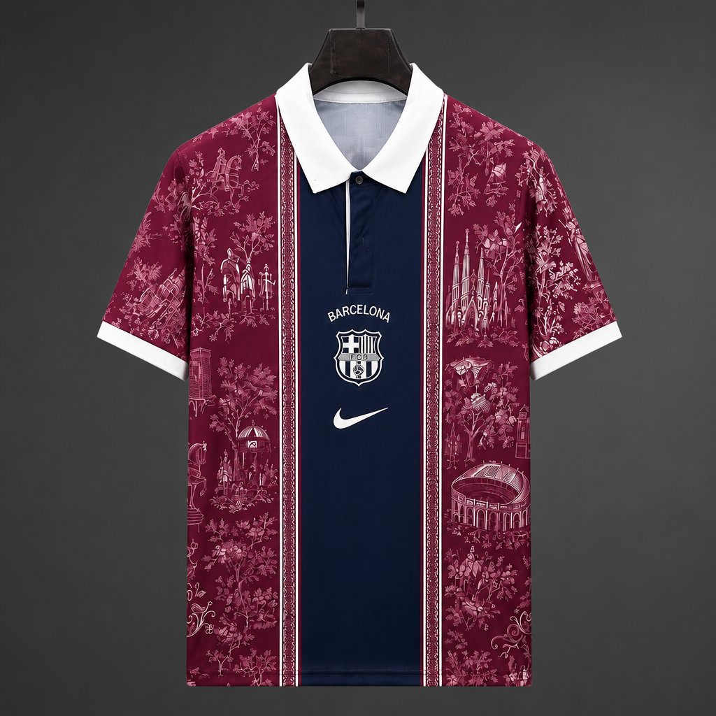 Barcelona 26/27 Special Edition Burgundy Polo Collar Jersey