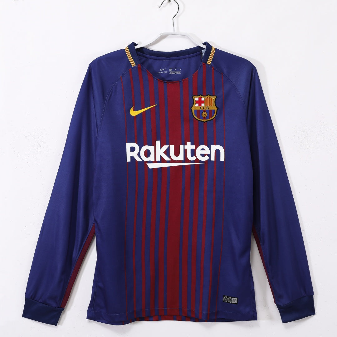 Barcelona 2017-2018 Home Retro Long Sleeve Jersey