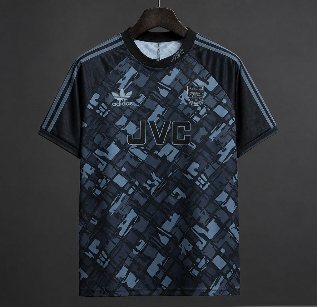Arsenal 90/92 Blackout Black Retro Jersey