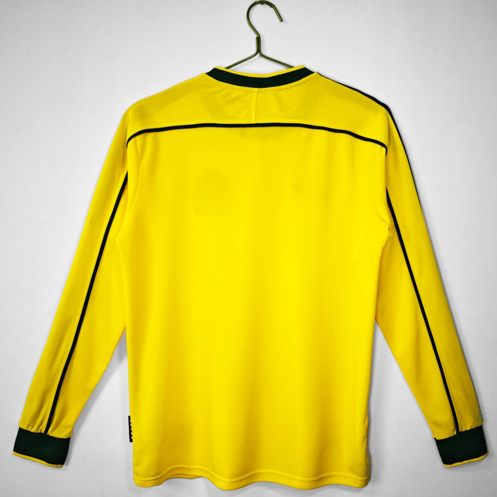 Brazil 1998 Home Retro Long Sleeve Jersey